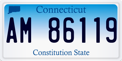 CT license plate AM86119