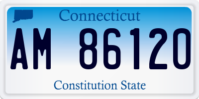 CT license plate AM86120