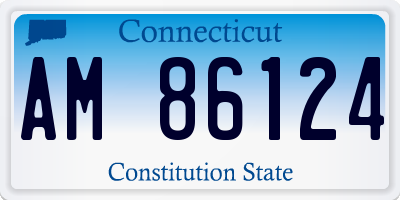 CT license plate AM86124