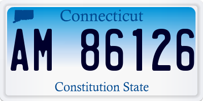 CT license plate AM86126