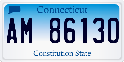 CT license plate AM86130