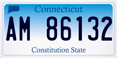 CT license plate AM86132