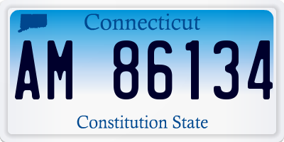 CT license plate AM86134
