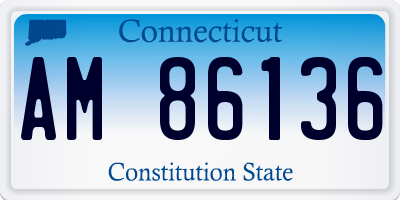 CT license plate AM86136