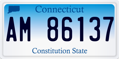 CT license plate AM86137