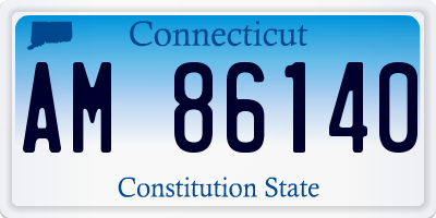 CT license plate AM86140