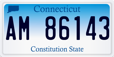 CT license plate AM86143