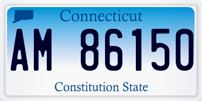 CT license plate AM86150