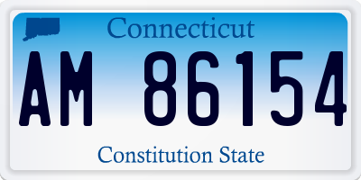 CT license plate AM86154