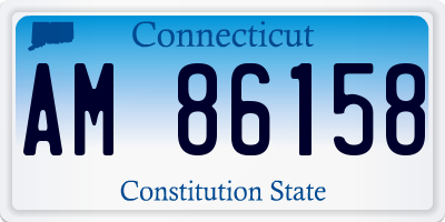 CT license plate AM86158