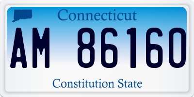 CT license plate AM86160