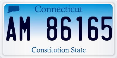 CT license plate AM86165