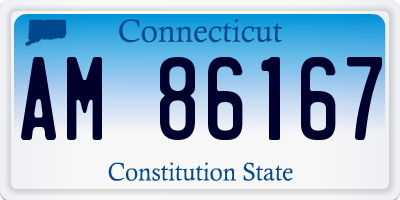 CT license plate AM86167