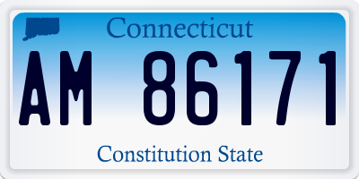 CT license plate AM86171