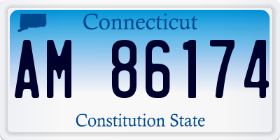 CT license plate AM86174
