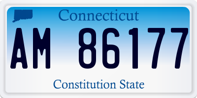 CT license plate AM86177