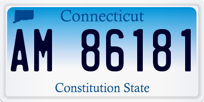 CT license plate AM86181