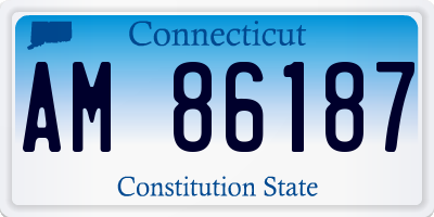 CT license plate AM86187