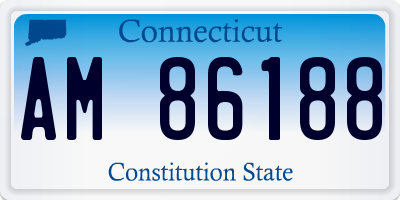CT license plate AM86188