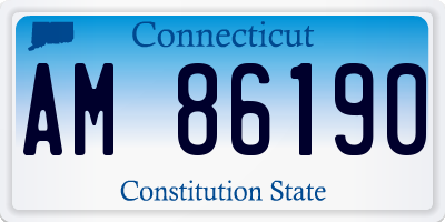 CT license plate AM86190