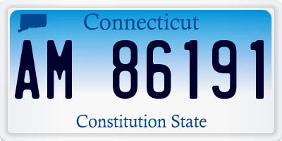 CT license plate AM86191
