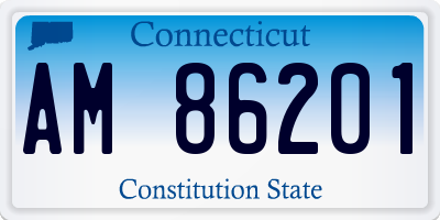 CT license plate AM86201