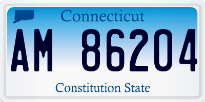 CT license plate AM86204