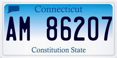 CT license plate AM86207