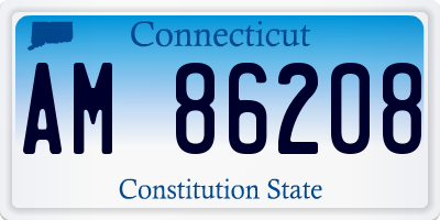 CT license plate AM86208