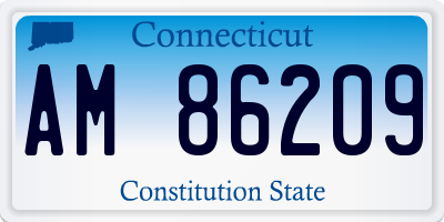 CT license plate AM86209