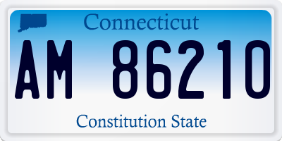 CT license plate AM86210