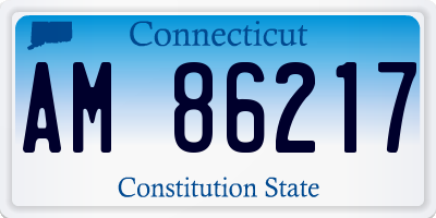 CT license plate AM86217