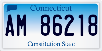 CT license plate AM86218