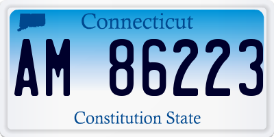 CT license plate AM86223