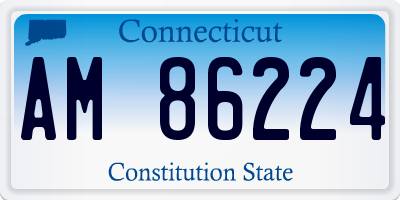 CT license plate AM86224