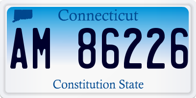 CT license plate AM86226