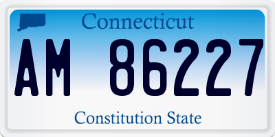 CT license plate AM86227