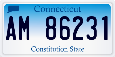 CT license plate AM86231