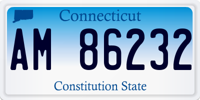 CT license plate AM86232