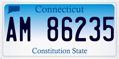 CT license plate AM86235