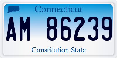 CT license plate AM86239