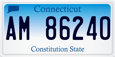 CT license plate AM86240