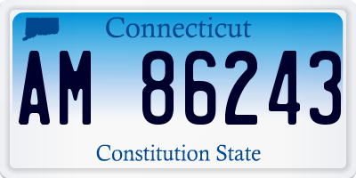 CT license plate AM86243