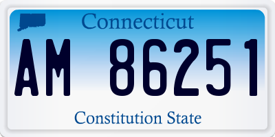 CT license plate AM86251