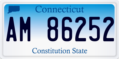 CT license plate AM86252