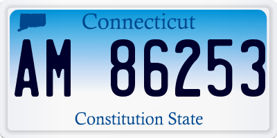 CT license plate AM86253