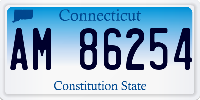 CT license plate AM86254