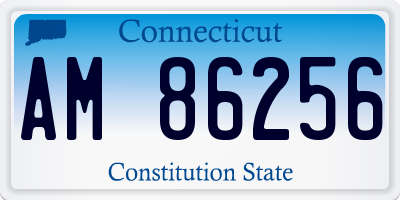 CT license plate AM86256