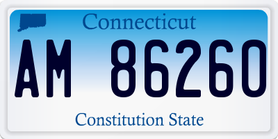 CT license plate AM86260