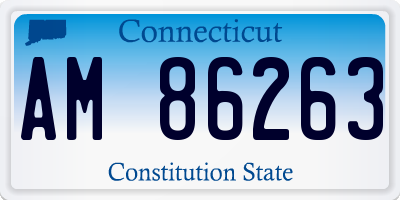 CT license plate AM86263